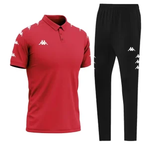 Ensemble Polo & Jogging Kappa (Rouge/Noir)– Style Sport Premium